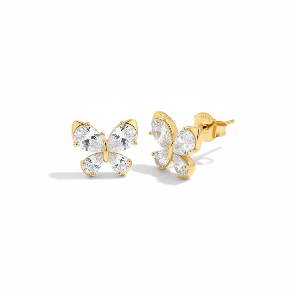 Gold_Plated_Crystal_Butterfly_Pear_Cz_Stud_Earrings_For_Women